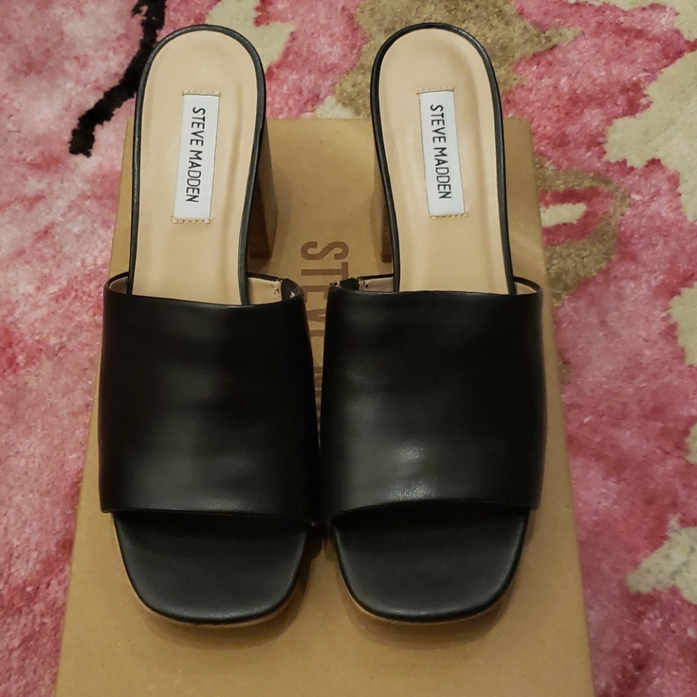 Steve Madden Elda Black Heels size 8
